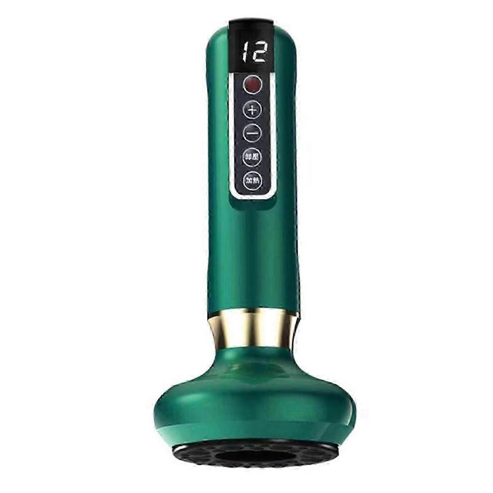 (Green) Milow Glow Fit Handheld Anti-Cellulite Massager with 12 Suction Strengths for Cellulite Reduction