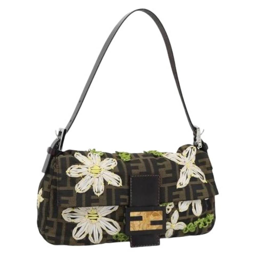 Fendi Vintage Pre-owned Zucca Canvas Skuldertaske - Vintage - Dame - Brun - ONE SIZE - Uld