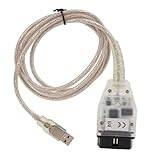 K+DCAN Diagnostisk Kabel, Yctze K+DCAN OBD2 Skanningsdiagnostikverktyg för 3-serien E46 E83 E90, USB-gränssnitt med CD, ABS Diagnostikverktyg