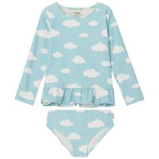 Kuling Florence Mønstret UV-sæt Med Skyer Blå 110/116 cm  Blå  110/116 cm  Unisex