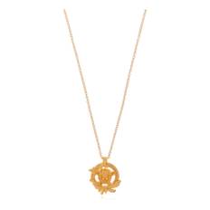 Versace, Tilbehør, unisex, Gul, ONE SIZE, Uld, Halskæde med Medusa-hoved