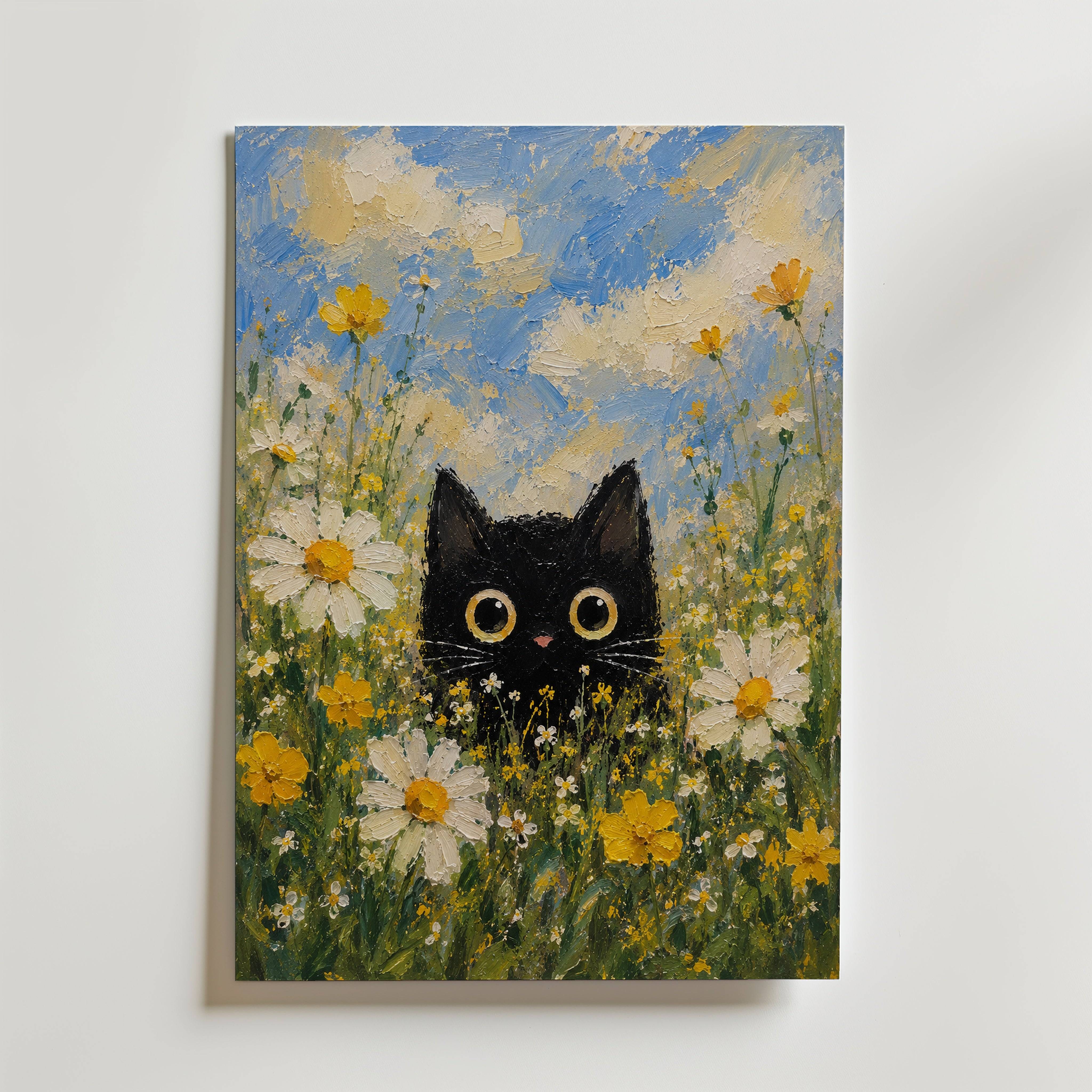 Summer Cat Poster - Premium Canvas 30x40 cm