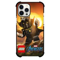 LEGO Marvel Avengers Black Panther Phone Case For iPhone Samsung Galaxy Pixel OnePlus Vivo Xiaomi Asus Sony Motorola Nokia - Black Panther Classic Black Standing On Sunset Background