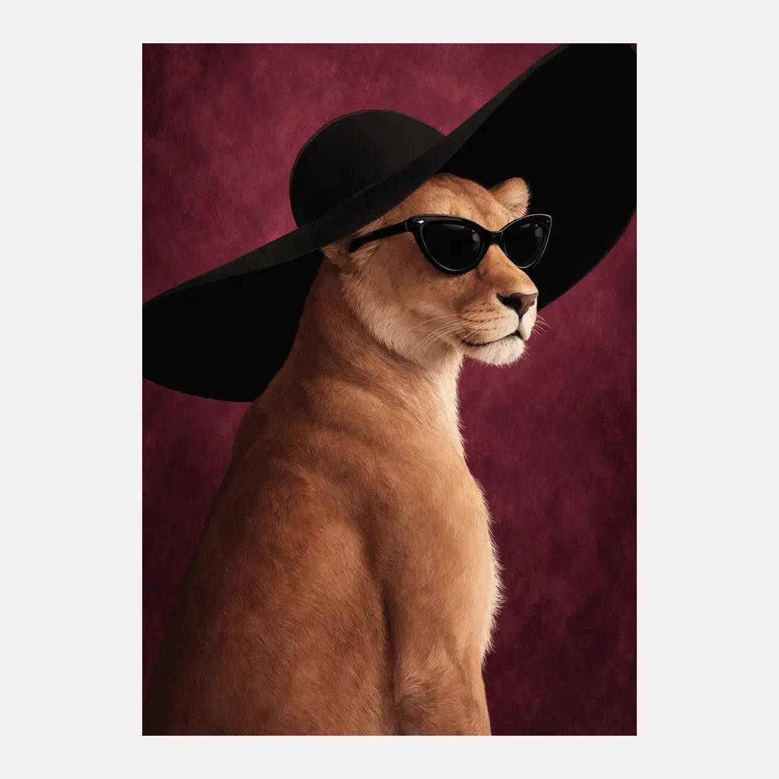 Poster - Runway Cool - Röd, Burgunder, Beige