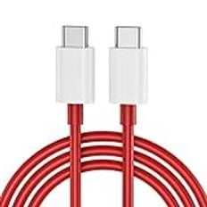 DUX DUCIS typ C-kabel för OnePlus 8T/OnePlus 9/OnePlus 9 Pro, [65 W Warp Charge laddkabel] [USB C till USB C-kabel] – 3,3 FT/1 M