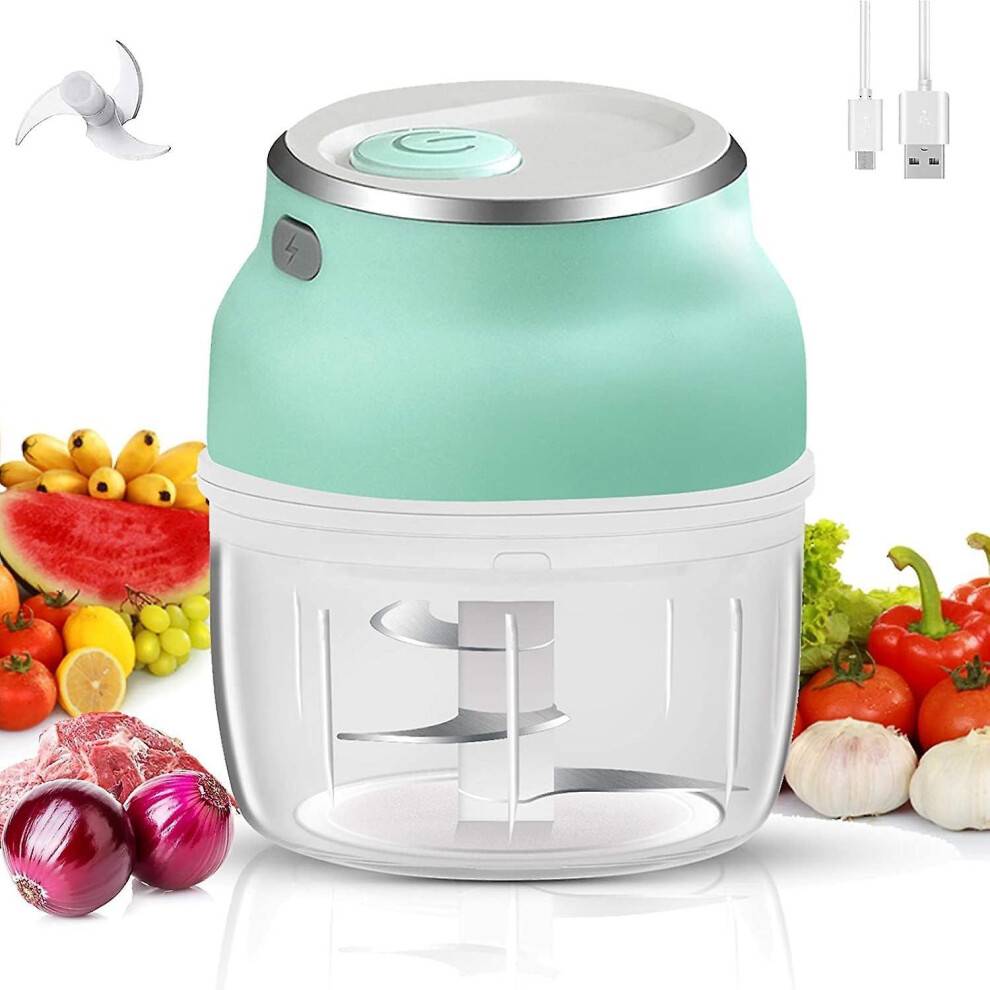Electric Garlic Chopper, Wireless Portable Food Chopper, Mini Food Processors with USB Charging & 3