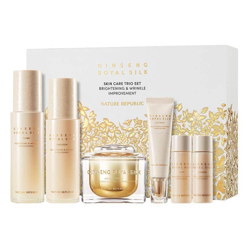 Nature Republic Jinseng Royal Silk Skincare 3-Piece(Toner+Emulsion+Cream+Gift) Set SET