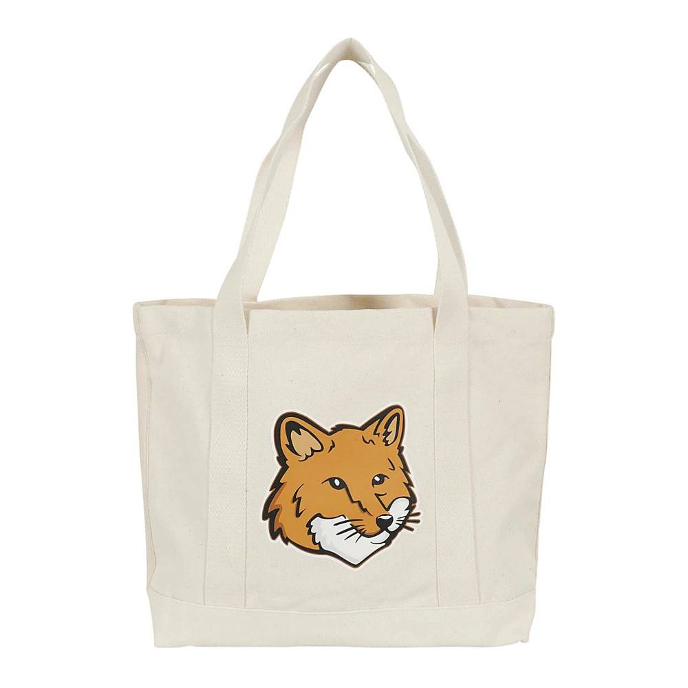 Maison Kitsuné - Stilren Fox Head Tote Bag Väskor - Dam - ONE Size - Bomull
