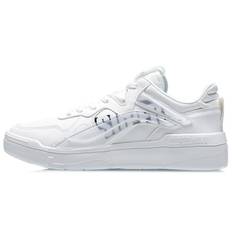New LiNing Wave Slip Resistant Breathable Lightweight Balance Wear Resistant Low Top Skateboard Shoes Men's White Black AECR003-1 41.5
