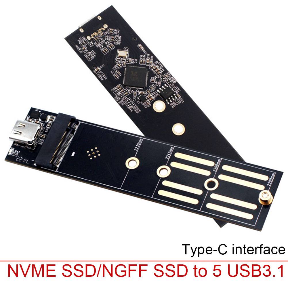 M.2 to USB 3.0 Type C Riser Board Converter NGFF B+M Key 6Gbps 10Gbps NVME Adapter Card for 2230 2240 2260 2280 M2 SSD