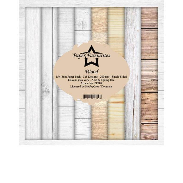 Scrapbookingpapper - 15x15cm - Wood