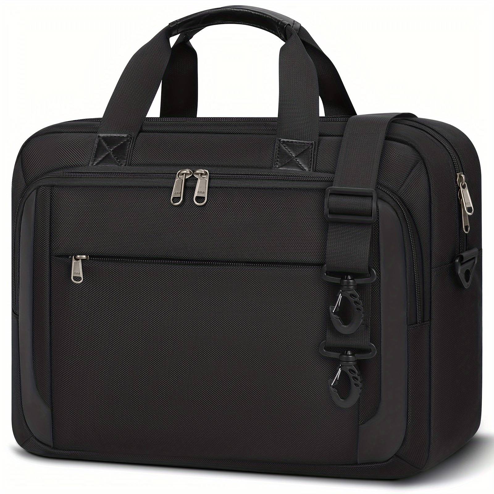 TEMU Newhey Laptop Bag For Men 17.3/15.6 Inch Laptop Bag Briefcase Shoulder Messenger Bag Computer Bag Laptop Case For Travel/business, Black
