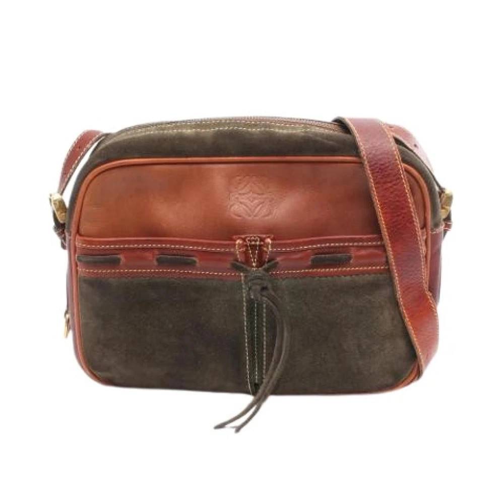 Loewe Pre-owned Pre-owned Suede Skuldertaske - Vintage - Dame - Flerfarvet - ONE SIZE - Uld