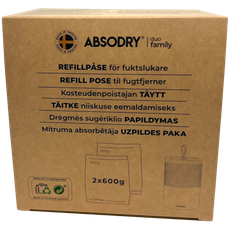 Absodry Duo Family 600g Fugtfjerner refill - 2 stk.