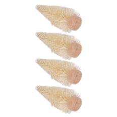 24PCS Mini Christmas Tree Artificial Christmas Tree with Wooden Base Christmas Table Decoration beige