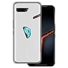 för Asus Rog Phone 2 ZS660KL ultratunt telefonfodral, gelpudding mjukt silikon telefonfodral för Rog Phone 2 ZS660KL 6,5 tum (vit)