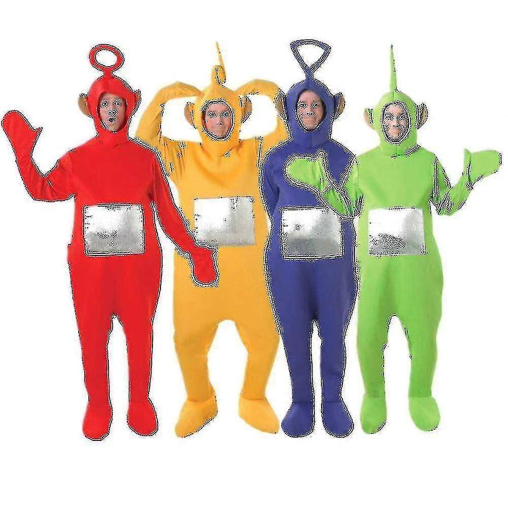 4 Färg Teletubbies Roll Vuxen Rolig Kostym W cm röd