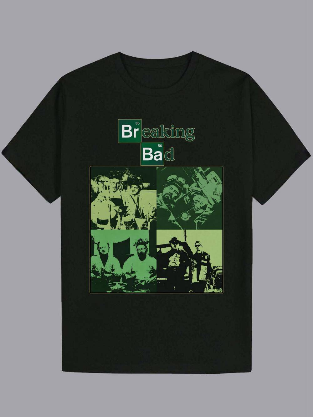 Herr Grafisk T-shirt Tydlig BREAKING BAD TV-serie Design Lätt Andningsbar Bomulls-Tee för Fans Skjorta Herr Dam Alla Säsonger cm gray