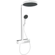 Hansgrohe Rainfinity Showerpipe 360 1jet mit Thermostat ShowerTablet 350, weiß matt