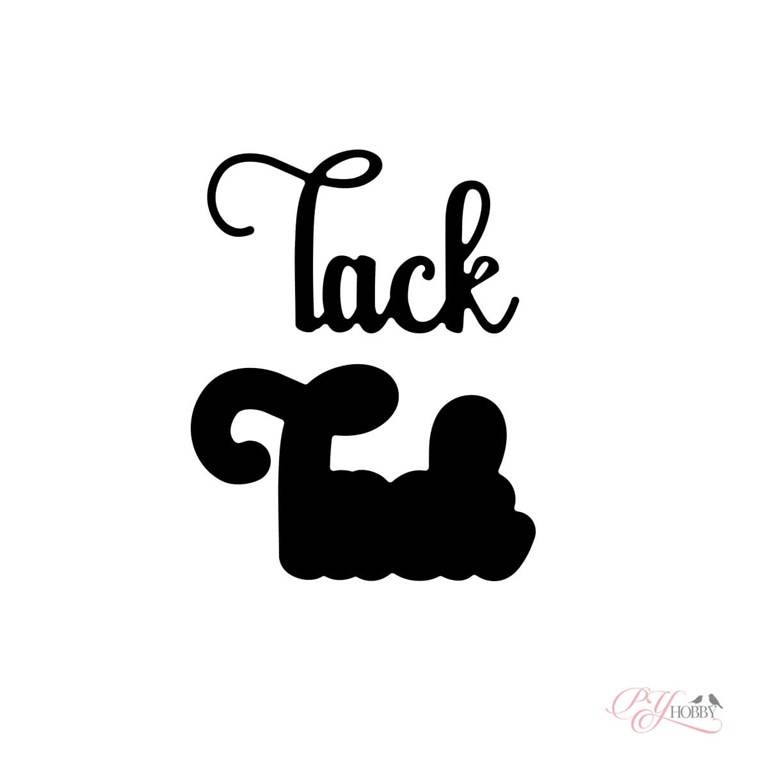 PY Hobby Dies - Tack - Med bakgrund - 4 x 2,5cm