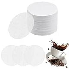 Paket med 600 kaffefilterpapper, kaffefilterpapper runt vitt, 64 mm espressopappersfilter kompatibelt med Aeropress kaffemaskiner, kaffepappersfilter för kaffebryggare