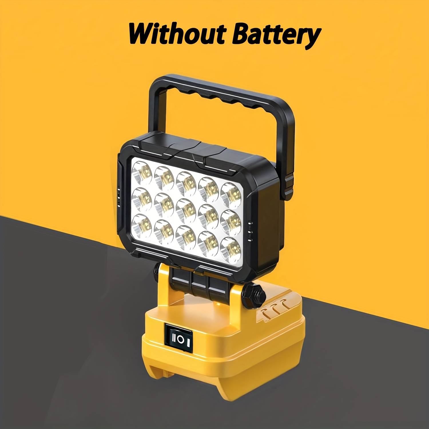 Led Work Light Compatible With 20v , With 180 Degree Hook Design, 2 Usb Charging Port, Outdoor Ip54 Rating Against , 145° Adjustable Angle Portable Flood Light Flashlight (battery Not Included)