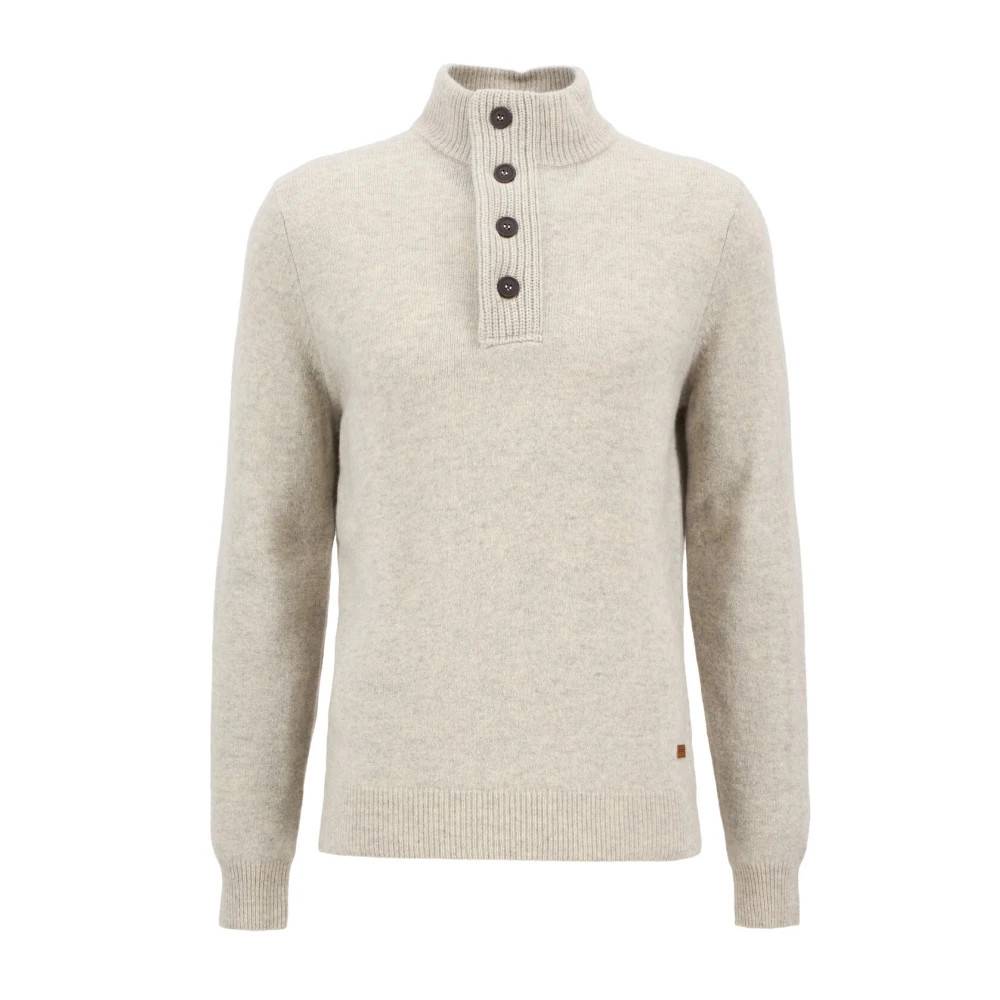 Barbour - Essential Elbow Patch Jumper Stickade Tröjor - Herr - M - Läder