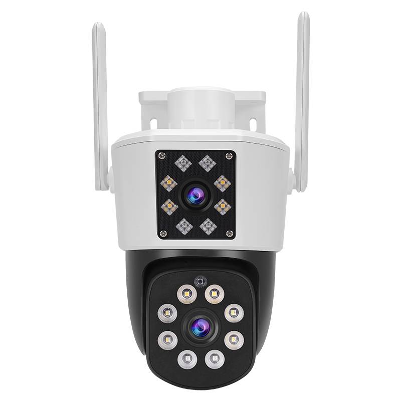 Color Night Vision 2-Way Talk IP66 Outdoor 4MP 2K Security Wireless 360 View PTZ Dome Outdoor Dual Lens Security Cameras