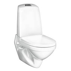 Vägghängd Toalettstol Gustavsberg Nautic 1522 Hygienic Flush Mjukstängande Hårdsits Vit, Enkelspolning 4l, Ceramicplus