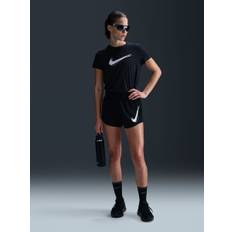 Nike Nike Black One Swoosh Dri-FIT Mid Rise Brief Lined Running Shorts