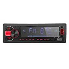 Bilstereo 1 DIN：Bilradio med Bluetooth Handsfree & APP-kontroll | Dubbel USB Auto Radio - Bil MP3-spelare stöder SD | AUX | FM | 7 färger Audio stereo