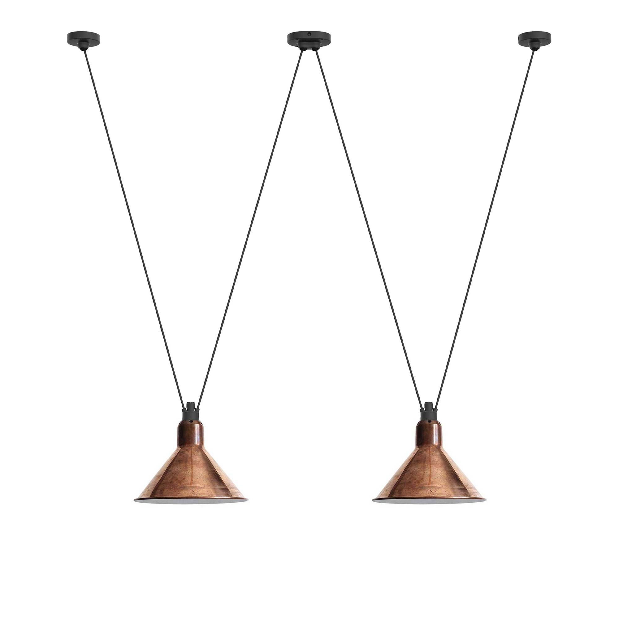 DCWéditions - Les Acrobates De Gras 324 XL Conic Raw Copper/White Inside - Pendellampor - Bernard-Albin Gras - Koppar