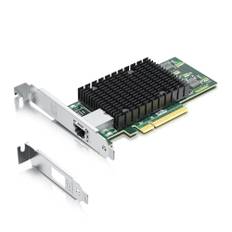 10Gtek für Intel X540-T1 10Gb PCI-E NIC Netzwerkkarte, Single Copper RJ45 Port, mit Intel X540-BT1 Controller, PCIe Ethernet LAN Adapter für Windows Server/Windows/Linux/ESX