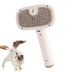 Cat Steam Borste för hårborttagning, PET Steam Hårborttagningskam - Pet Spray Hårkam - Ergonomiskt handtag Valp Grooming Spray Kam för knuthår Undvik att katter flyger isär