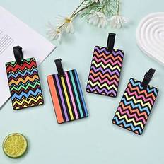 4PCS Set Of Luggage Tags, Airplane Luggage Tags, Cruise Luggage Tag Racks, Travel Essential Luggage Tags, Travel Backpacks, Travel Bags, Suitcases, Tr - Multicolor
