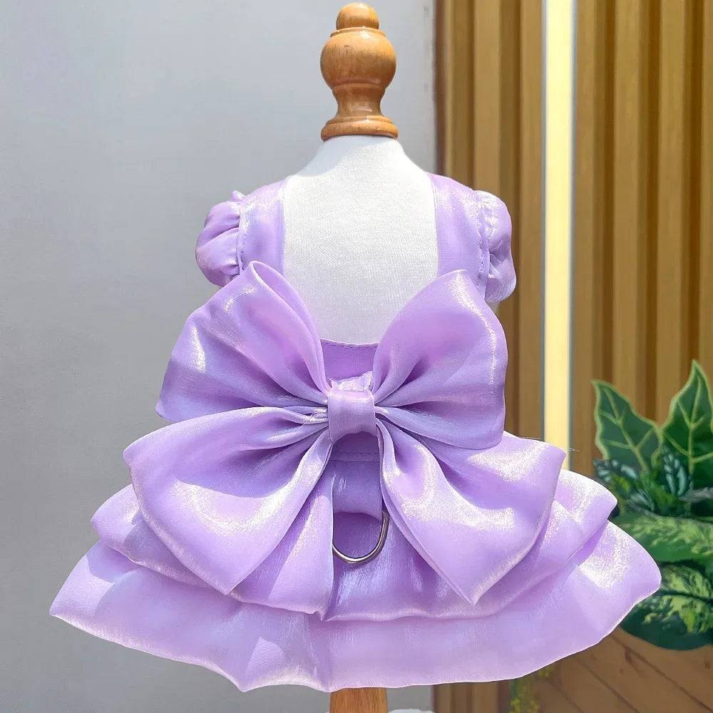 Bowknot Princess Dress for Small Dogs & Cats - Purple / S-suit 1.5-2.5kg / SPC (S-suit 1.5-2.5kg)