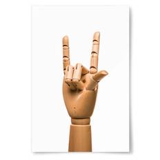 Poster - Trähand I Love You - 21x30