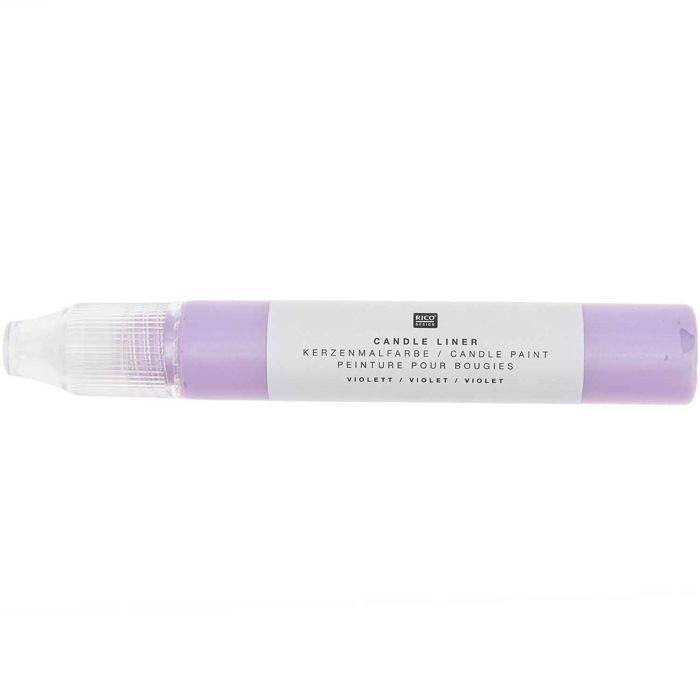 Peinture pour bougie - RICO DESIGN - Candle Liner - 30 ml - Couleur Violet - Mixte