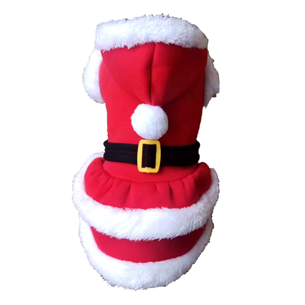 Julemandskostume til kæledyr til festlige lejligheder, unikt design til hundejuletøj med nem af- og påtagning, perfekt til varmt vintertøj og