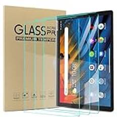 Msm-fodral [3-pack] kompatibel med Lenovo YOGA Smart Tab 10,1 tum 2019 surfplatta - skärmskydd i härdat glas - [3D rund kant] [9H hårdhet] [kristallklar] [Repbeständig], klar