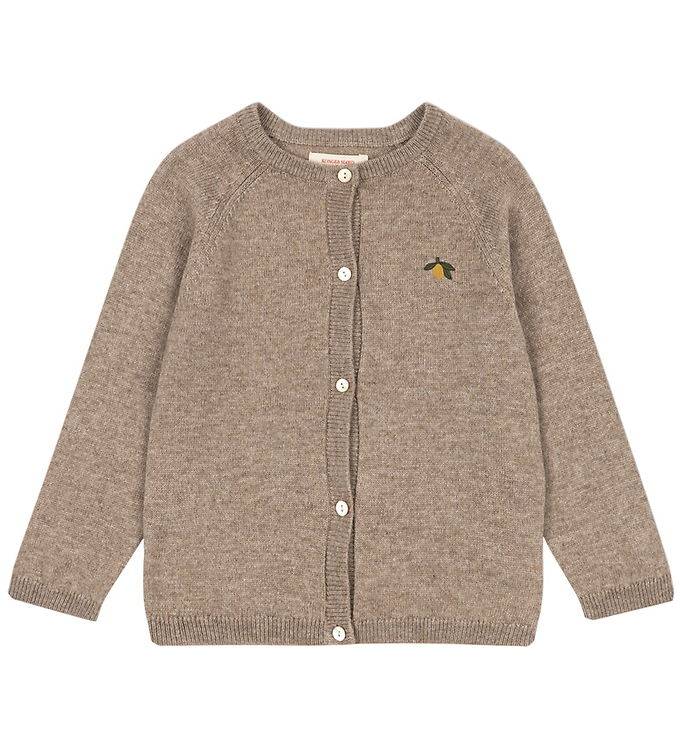 Konges Sløjd Cardigan - Stickad - Ull - Mattou - Light Brown - Konges Sløjd - 4 år (104) - Cardigan