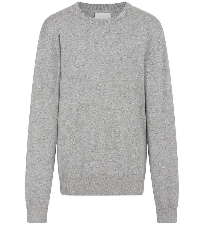 Grunt Bluse - GrCarl - Strik - Grey Melange - Grunt - 12 år (152) - Bluse