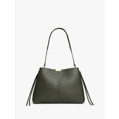 Casual Pebble Grain Leather Shoulder Bag - HUNTSMAN GREEN - One Size