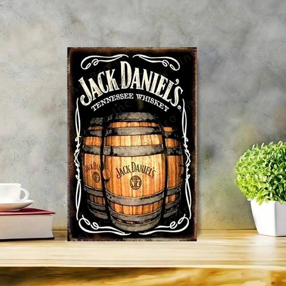 DORA Bleckskylt Bar Jack Daniels Whiskey Arv Vintage Metallväggskylt Retro Whiskeydekor Konstnärlig Accent för WhiskeyentusiasterSamlare