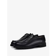 Mens Dress Shoes Round Toe Non slip Platform Chunky low heels Derby Shoes