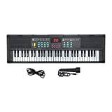 61 Nycklar Tangentbordspiano, Elektrisk Tangentbord Piano Instrument Digitalt Musikpiano Med Högtalare och Mikrofon Musikaliskt Tangentbord Piano Leksak för Nybörjare, Barn, Vuxna (MQ6186)