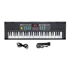 61 Nycklar Tangentbordspiano, Elektrisk Tangentbord Piano Instrument Digitalt Musikpiano Med Högtalare och Mikrofon Musikaliskt Tangentbord Piano Leksak för Nybörjare, Barn, Vuxna (MQ6186)