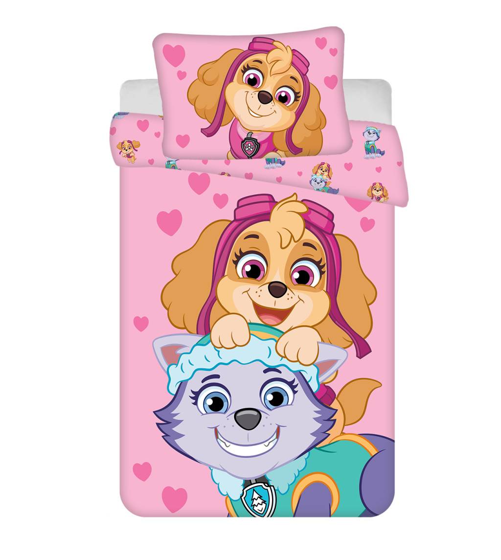 Paw Patrol Girls Friends barns påslakanset 100×135 cm, 40×60 cm