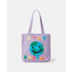 Stella McCartney - Stay Earthy Graphic Knitted Tote Bag, Violett