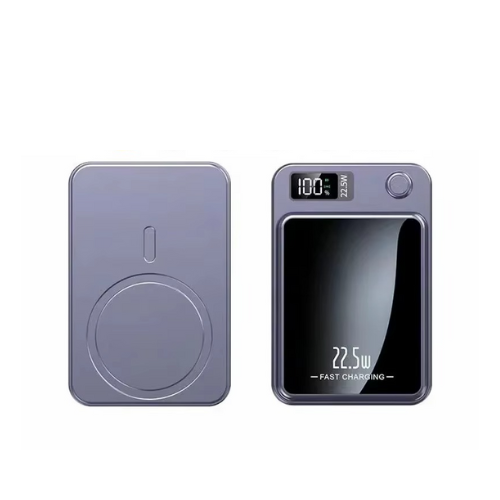 Magsafe Powerbank 22,5W Qi-laddare med LED-display 10.000 Mah - Lila